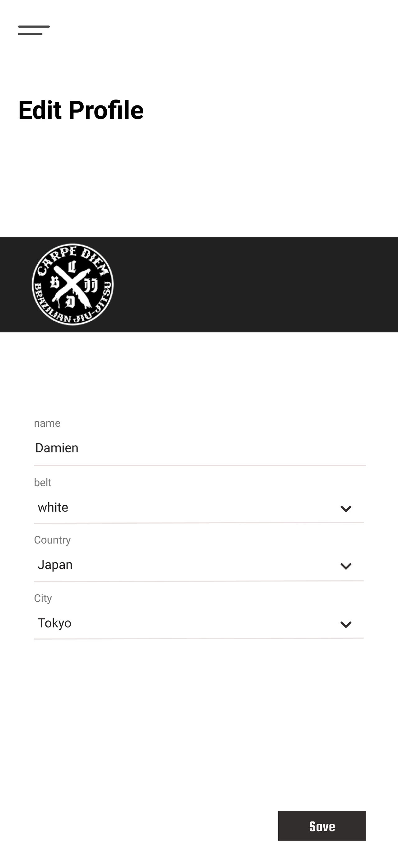 Jiuji Theory website screenshot, presenting the design of the mobile edit page