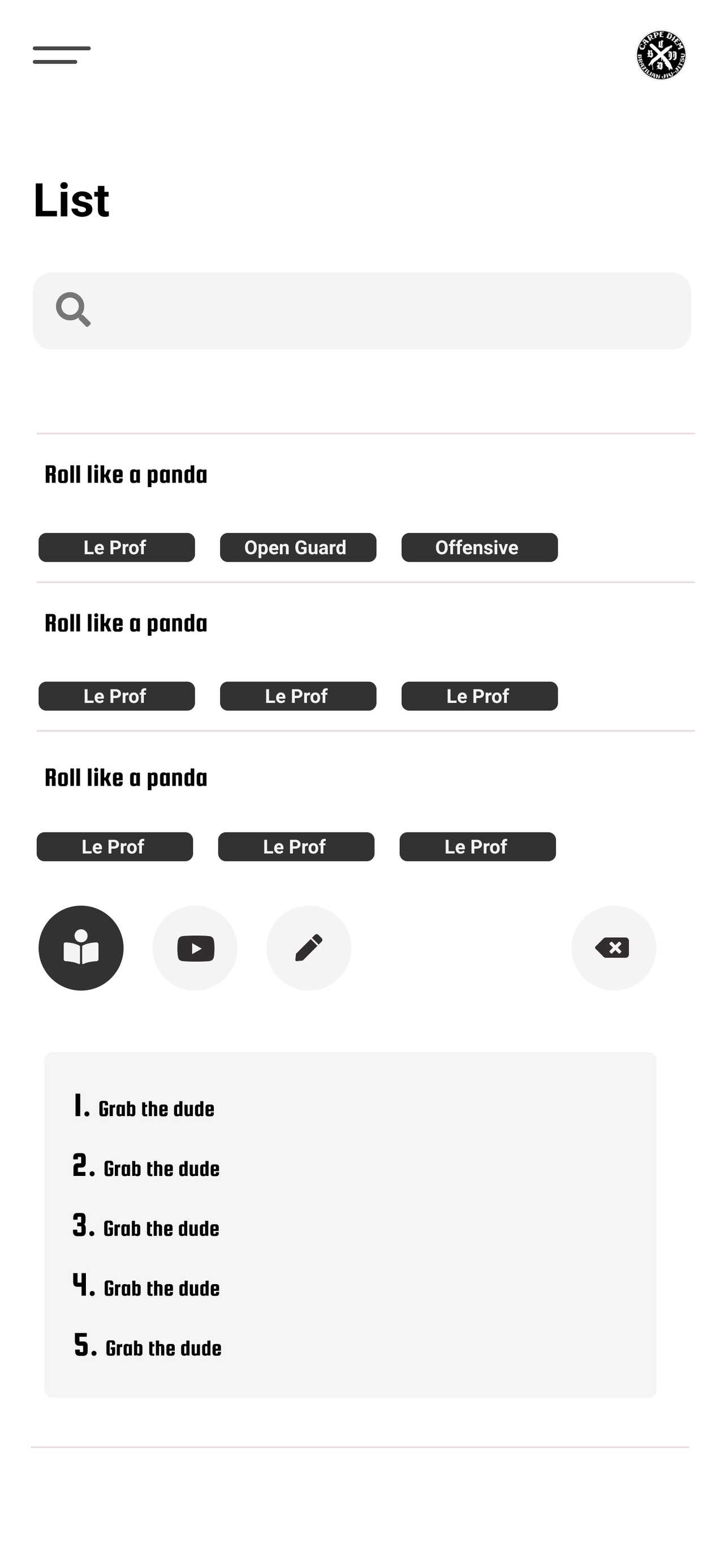 Jiuji Theory website screenshot, presenting the design of the mobile list page