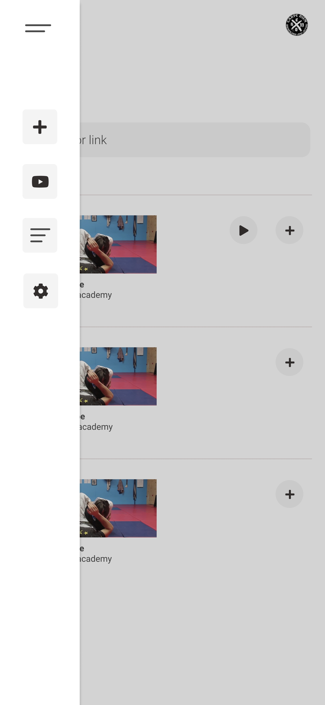 Jiuji Theory website screenshot, presenting the design of the mobile menu